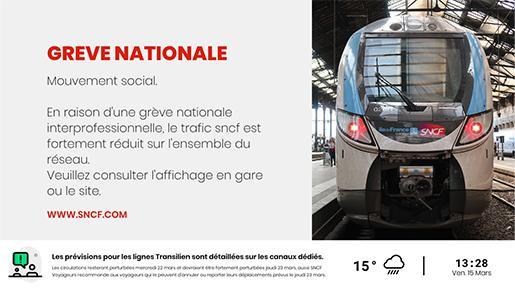 Template infos greve secteur transport France Advert